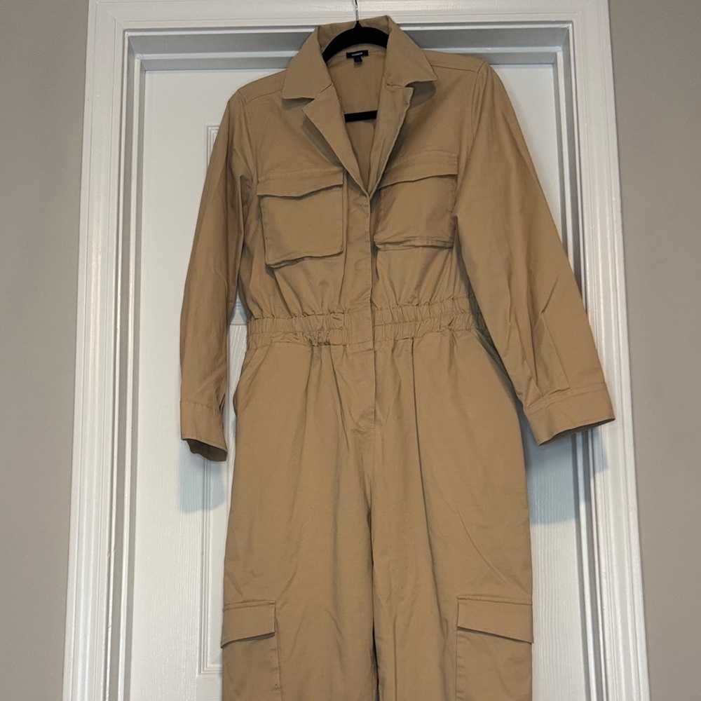 Express Women's Tan Utility Jumpsuit
